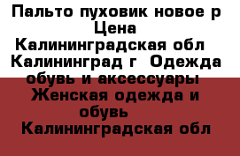 Пальто-пуховик новое р. 48-50  › Цена ­ 1 700 - Калининградская обл., Калининград г. Одежда, обувь и аксессуары » Женская одежда и обувь   . Калининградская обл.